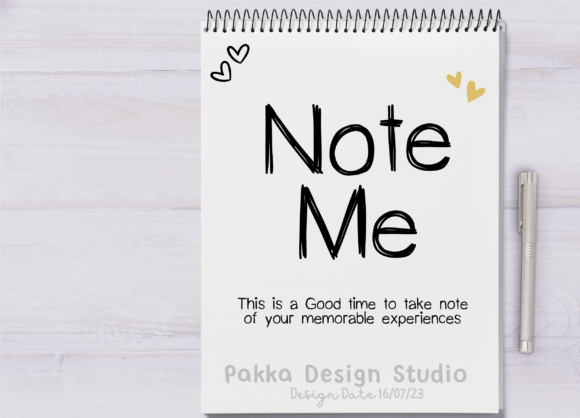 Note Me: A Playful Scribble-Style Font for Digital Branding