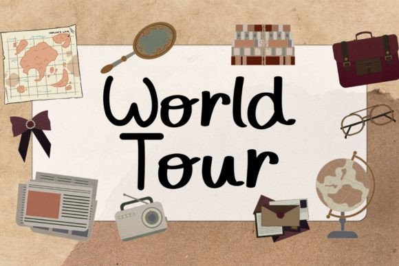 World Tour: The Premium Script Font for Scroll-Stopping Visuals